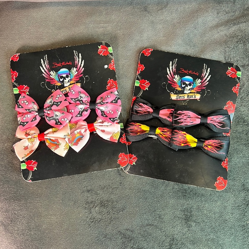 Bret Michaels Pet Rocks vintage rock n roll hair bows for dogs